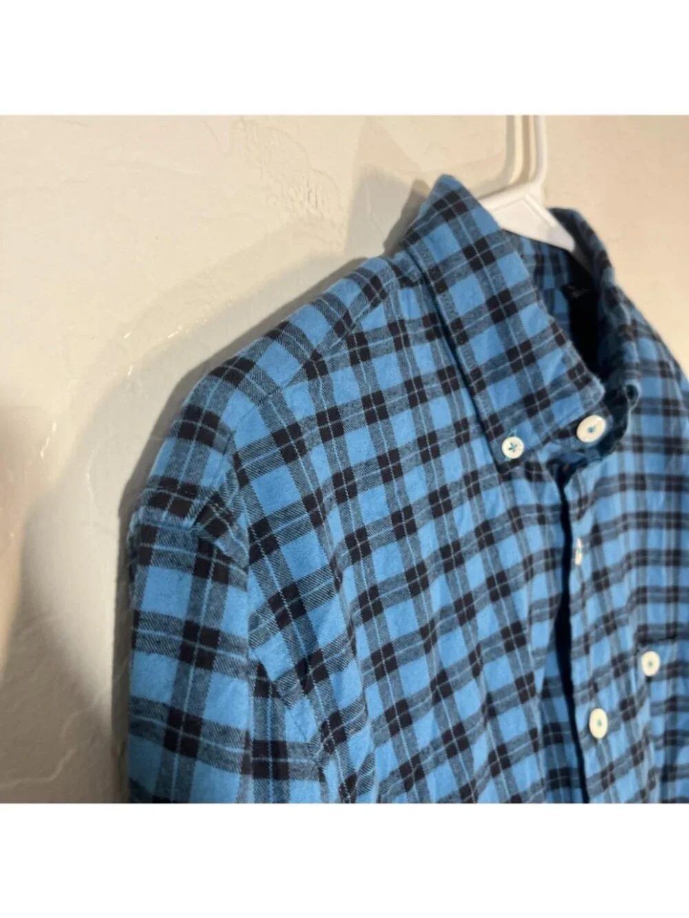 Todd Snyder Shirt Mens Small Blue Plaid Long Sleeve Button Up Flannel Casual